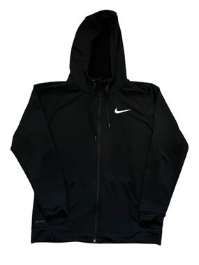 Nike dri-fit Black Full-Zip Hooded Performance Jacket